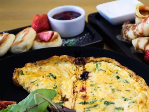 Przepis: omlet sernikowy