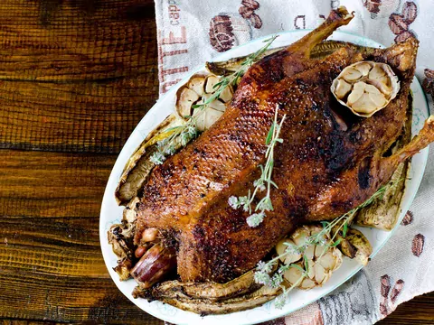 Przepis: Pieczona gęś